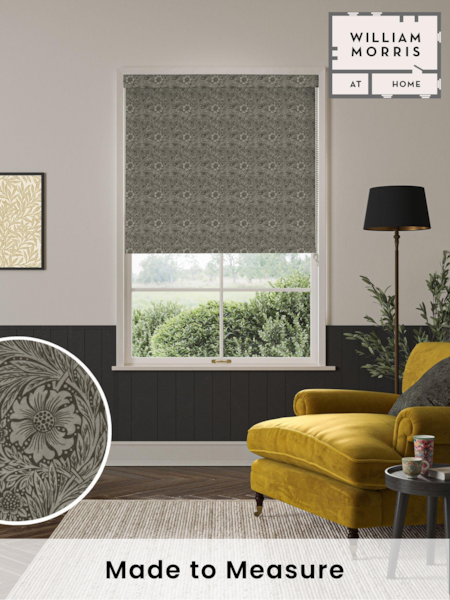 William Morris At Home Iron Grey Marigold Made to Measure Roller Blind (AM3146) | £61