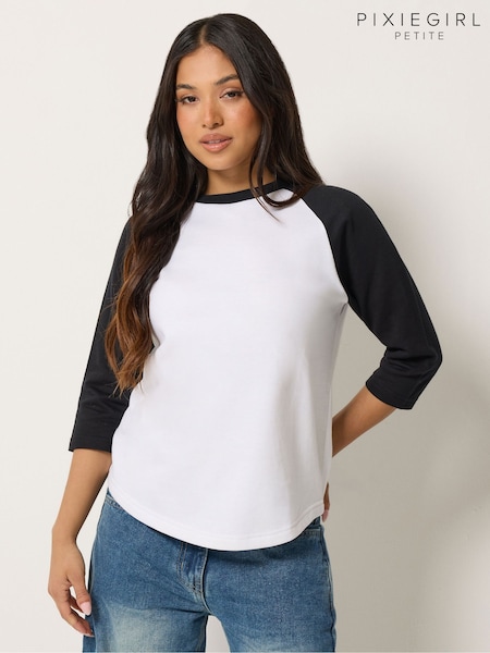 Black - Pixiegirl Petite Raglan T-shirt
