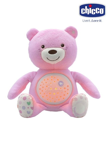 Chicco Pink First Dreams Baby Bear Plush and Night Light Projector (AM3258) | £34.90