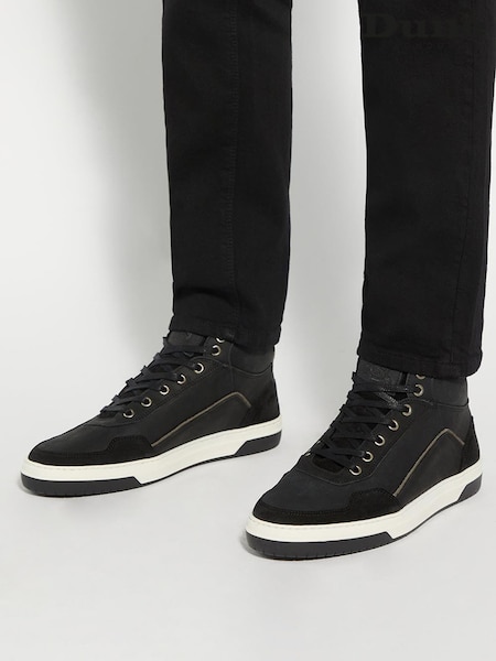 Dune London Black Sydnies High Top Trainers (AM3286) | £119
