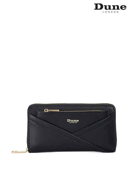 Dune London Black Kelbey Zip Around Long Purse (AM3290) | £49