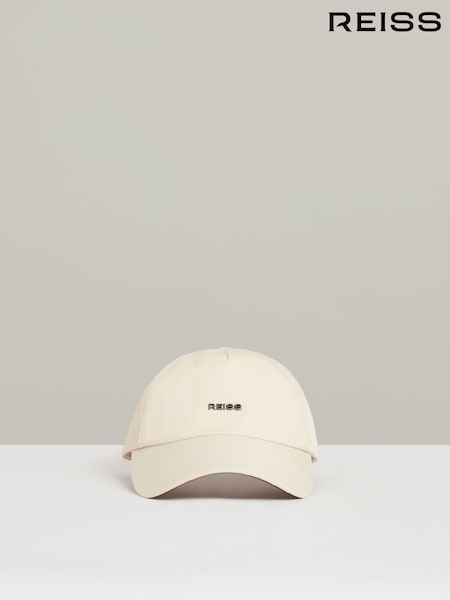 Reiss Ecru Emery Logo Lettering Baseball Cap (AM3310) | £58