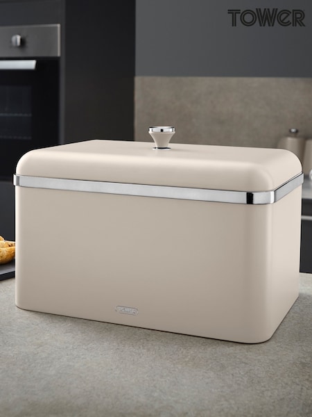 Tower Mink Brown Cavaletto Bread Bin (AM3316) | £38