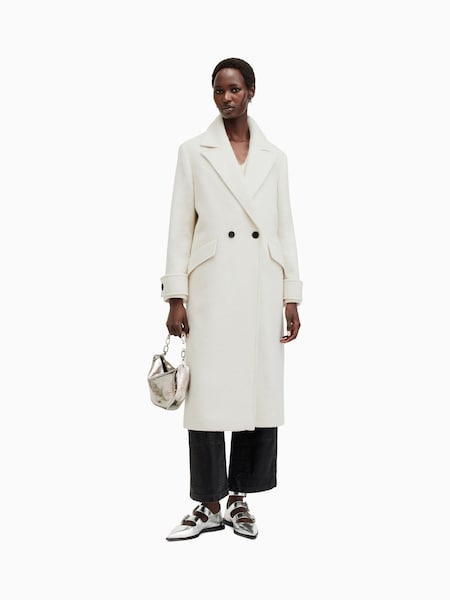 AllSaints White Mabel Coat (AM3342) | £359