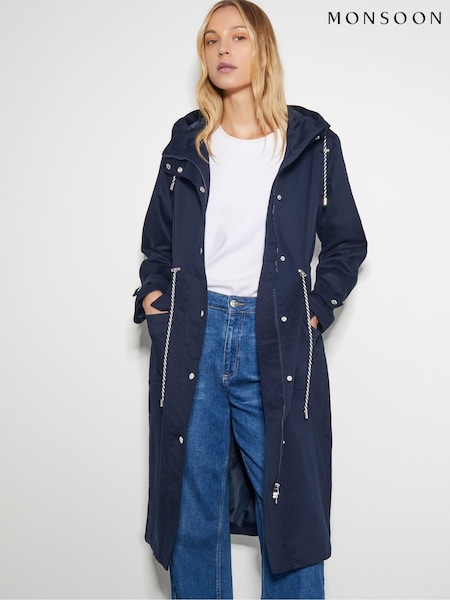 Monsoon Blue Rory Rain Coat (AM3405) | £150