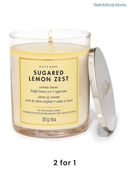 Bath & Body Works Sugared Lemon Zest Sugared Lemon Zest Single Wick Candle 8 oz / 227 g (AM3484) | £20