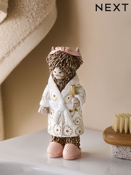 Natural Daisy Print Hamish Ornament (AM3852) | £10