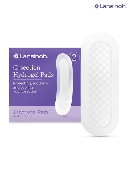 White - Lansinoh C-section Hydrogel Pads 2 Pack