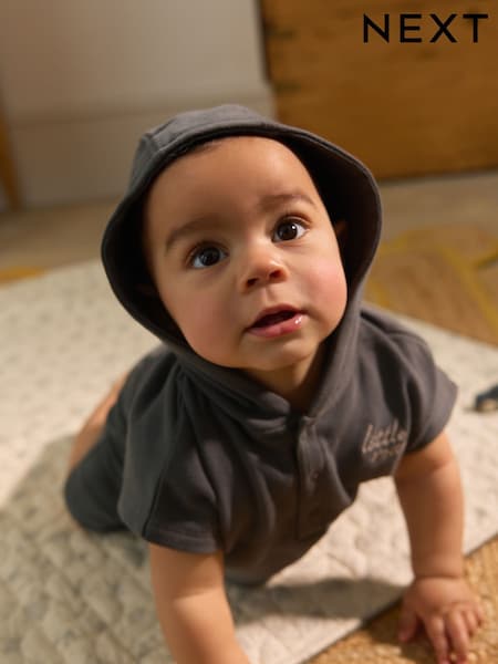 Mono Little Man Hooded Sweat and Shorts Baby Set (AM3901) | £14 - £16