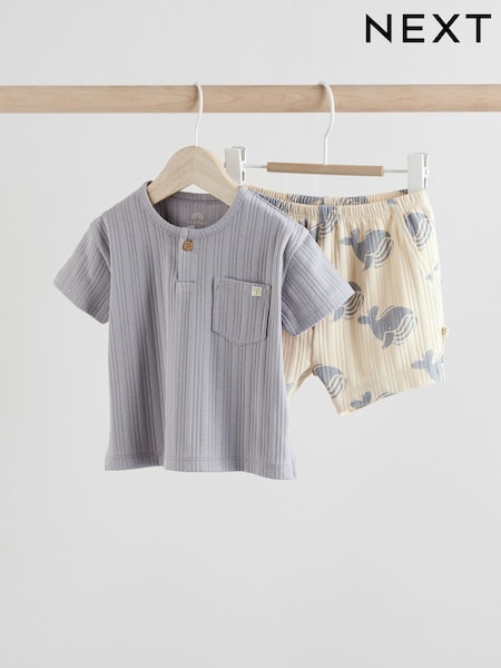 Blue Whale Baby T-Shirt and Shorts Set (AM3905) | £11 - £13