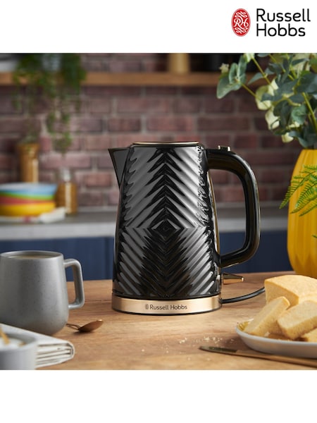 Russell Hobbs Black and Gold Groove Kettle (AM4087) | £30
