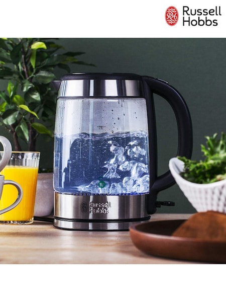 Russell Hobbs Black and Clear Illuminating Glass Kettle (AM4096) | £40