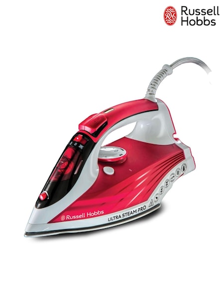 Russell Hobbs Red and White Ultra Steam Pro Iron (AM4097) | £38