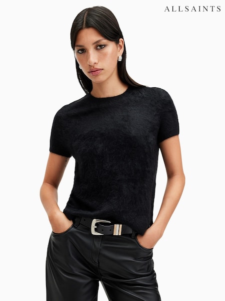 AllSaints Black Rebel T-Shirt (AM4235) | £269