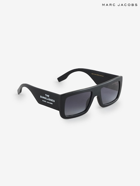 Marc Jacobs Black Rectangular Flat Top Sunglasses (AM4313) | £135