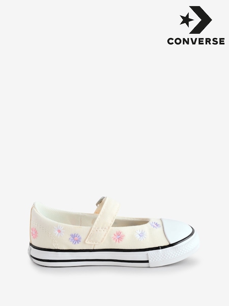 Converse Cream Infant Chuck Taylor Dainty Mary Jane Shoes (AM4447) | £32
