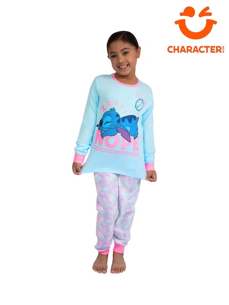 Character Blue Disney Lilo And Stitch Tie Dye 100% Cotton Pyjamas (AM4549) | £18