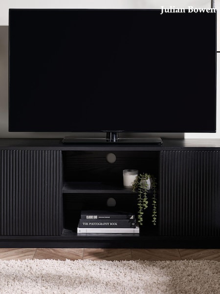 Julian Bowen Black Louis Fluted TV Unit (AM4567) | £690