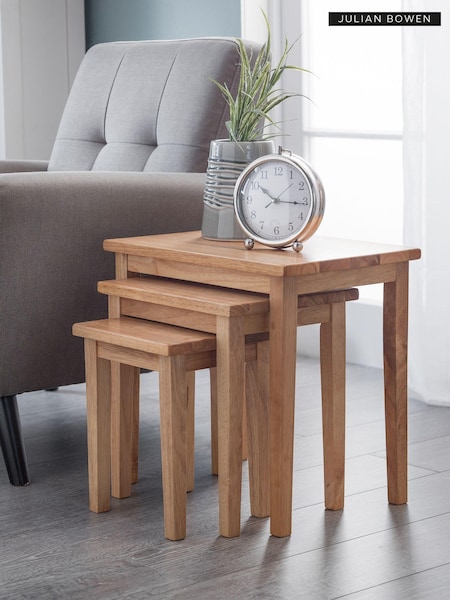 Julian Bowen Light Oak Cleo Nest Of Tables (AM4575) | £105