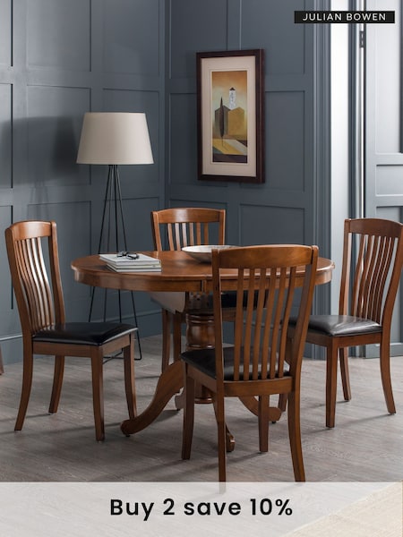 Julian Bowen Mahogany Canterbury Chairs Set of 2 (AM4576) | £220