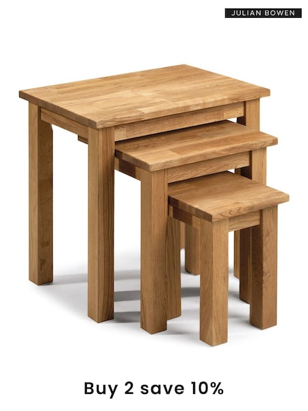 Julian Bowen Oak Coxmoor Nest Of 3 Tables (AM4593) | £160