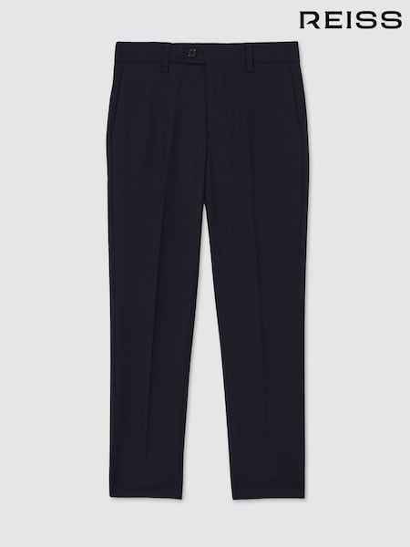 Reiss Navy Hope 13-14 yrs Wool-Blend Suit Trousers (AM4626) | £46