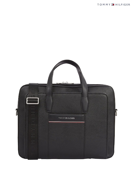 Tommy Hilfiger Black Slim Laptop Bag (AM4863) | £170