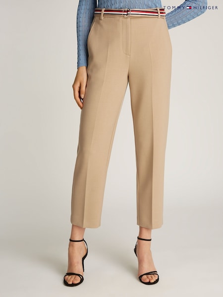 Tommy Hilfiger Brown Slim Straight Trousers (AM4937) | £120