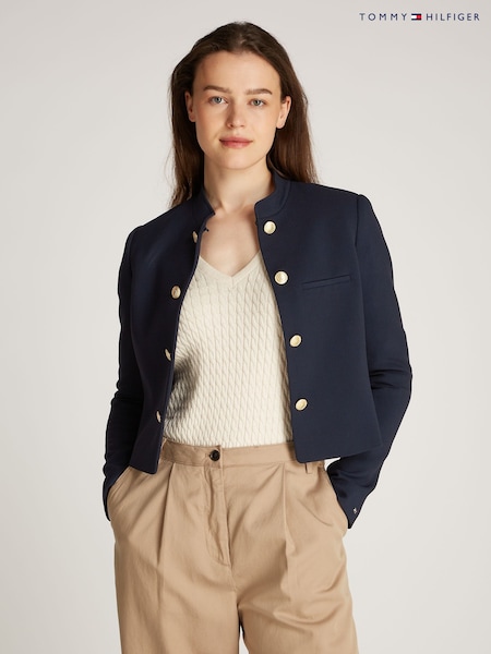 Tommy Hilfiger Blue Slim Single Breasted Blazer Jacket (AM4950) | £180