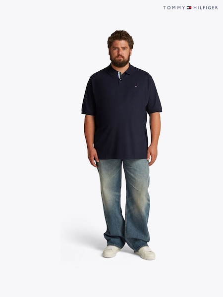 Tommy Hilfiger Blue Plus Stripe Regular Fit Polo Shirt (AM4952) | £85