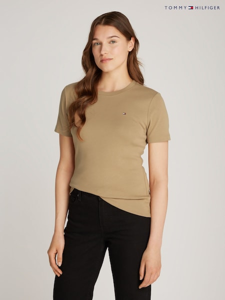 Tommy Hilfiger Natural Slim Fit Cody Crew Neck Short Sleeve 100% Cotton T-Shirt (AM4965) | £45