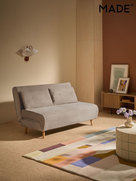 MADE.COM Natural Corduroy Large Haru 2 Seater Sofa Bed (AM5005) | £550