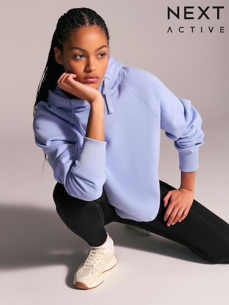 Blue Active Longline Overhead Hoodie (AM5103) | £35