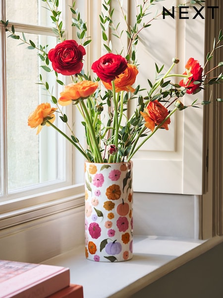 Multicolour Ceramic Pumpkin Embossed Vase (AM5142) | £14