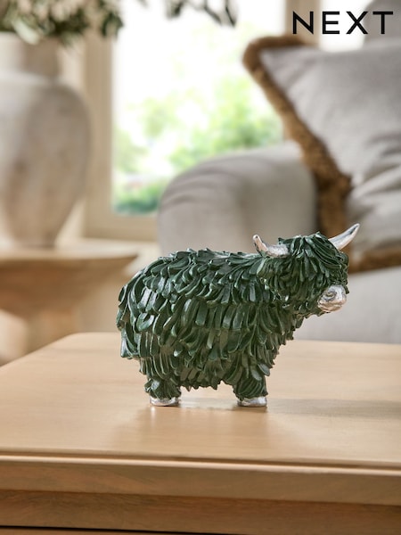 Dark Green Hamish the Highland Cow Small Ornament (AM5164) | £12
