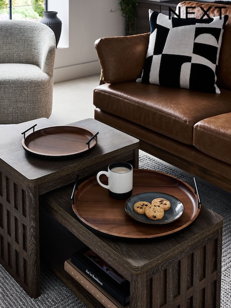 Brown Dark Bronx Wood Decorative Tray (AM5180) | £30 - £48