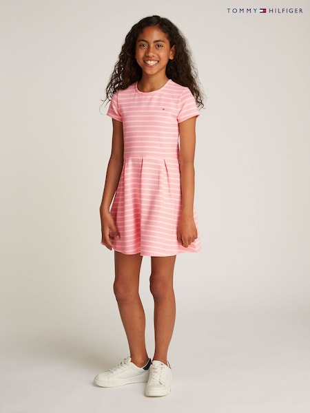 Tommy Hilfiger Pink Ottoman Skater Dress (AM5231) | £50