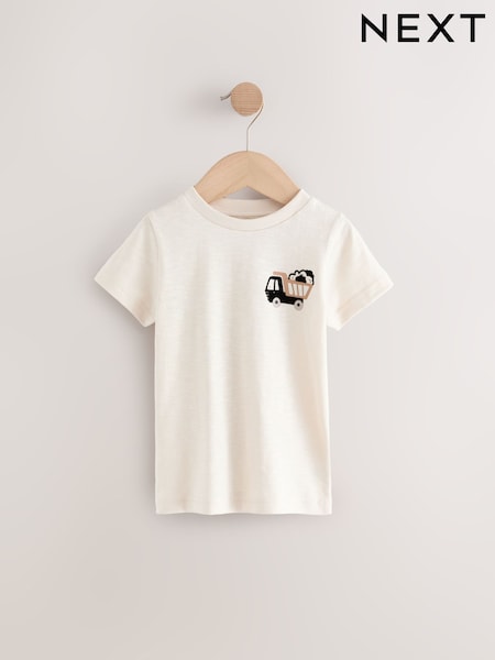 Cement Truck Short Sleeve Appliqué T-Shirt (3mths-7yrs) (AM5260) | £4 - £6