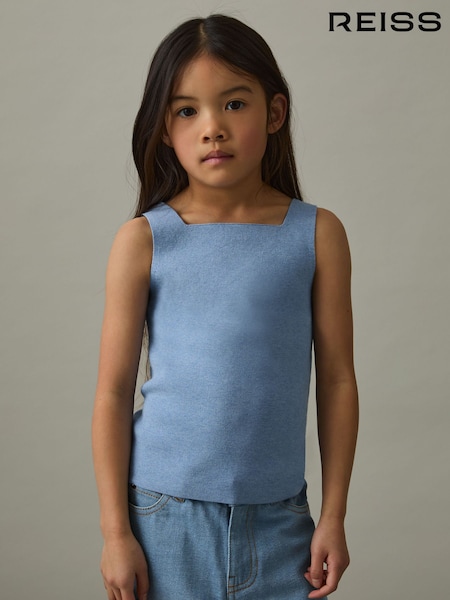 Reiss Blue Harper 4-9 yrs Compact Knit Top And Cardigan Set (AM5325) | £68