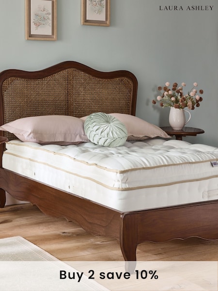 Laura Ashley White Ground Emsworth 4000 Medium Pocket Sprung Luxury Firm Firm Mattress (AM5635) | £899 - £1,075