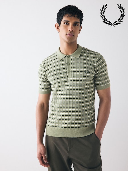 Fred Perry Boucle Ribbed Knitted Shirt (AM5751) | £130
