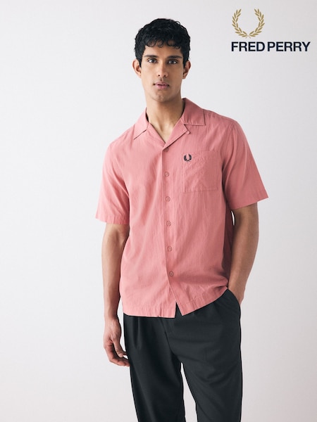 Fred Perry Crepe Textured Short Sleeve Resort Shirt (AM5766) | £95
