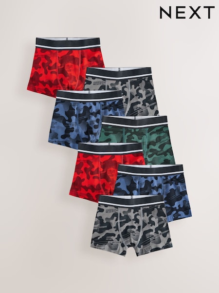Camouflage Print Boxers 7 Pack (3-16yrs) (AM5794) | £19 - £24