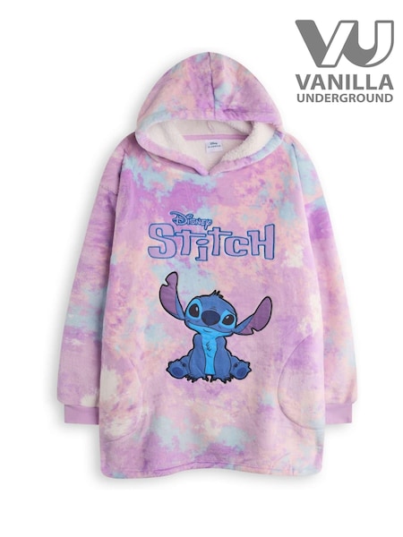 Vanilla Underground Pink Girls Lilo & Stitch Blanket Hoodie (AM5835) | £27