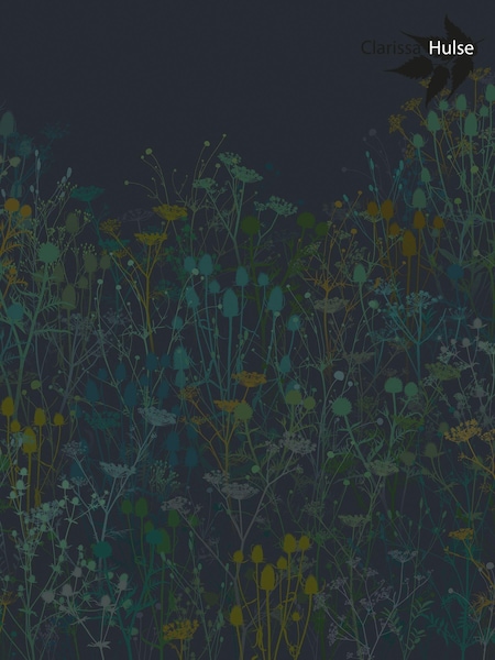 Clarissa Hulse Midnight Tanias Garden Fixed Size 4M Mural (AM5894) | £300