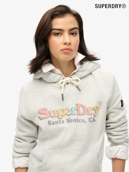 Superdry Grey Rainbow Logo Hoodie (AM5916) | £55