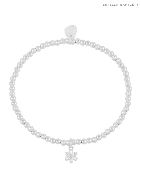 Estella Bartlett Silver Tone Open Petal Flower Sienna Bracelet (AM5925) | £18