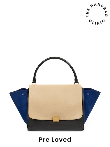 Celine Black Large Trapeze Bullhide Calfskin Handbag (AM6131) | £1,095