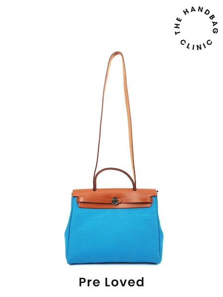 Hermès Blue Herbag Zip 31 Fabric Handbag (AM6205) | £2,395