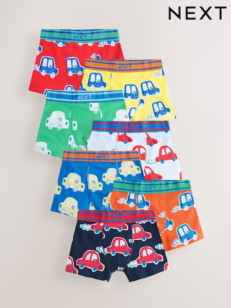Multi Car Print Boxers 7 Pack (1.5-12yrs) (AM6275) | £19 - £21
